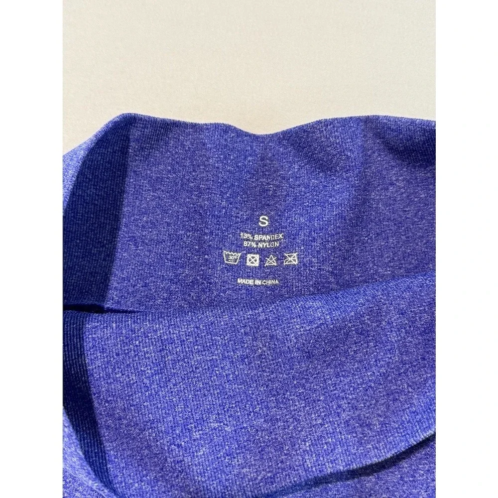 NVGTN‎ Seamless Biker Shorts Blue Womens Small High Waisted Gym